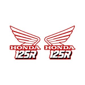 Honda CR125R Wings Decals (2pc) - Classic MX Off-Road Plastic Stickers