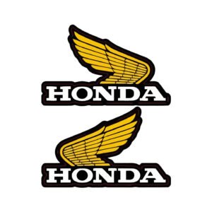 Honda XL 100 Printed Stickers Decals 2‑Pack – Lacquer-Finish Motorcycle Graphics, Multi‑Size & Colour Options
