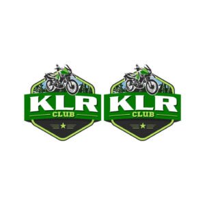 Kawasaki KLR Club Badge Stickers Decals (2pc) - Luggage & Adventure Vinyl