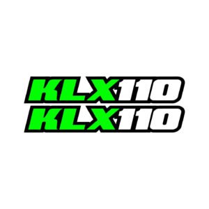 Kawasaki KLX 110 Youth MX Stickers Decals (2pc) - Dirt Bike Shroud Plastics