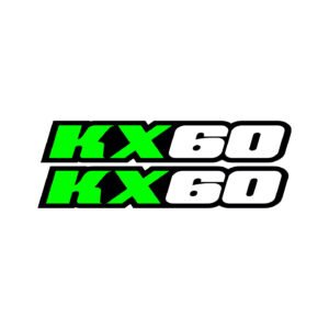Kawasaki KX 60 Youth MX Stickers Decals (2pc) - Mini Motocross Plastic Vinyl