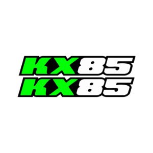 Kawasaki KX 85 Youth MX Stickers Decals (2pc) - Shroud & Racing Plastic Vinyl