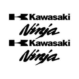 Kawasaki Ninja V2 Racing Logo (2pc) - Fairing Graphic Vinyl Decals