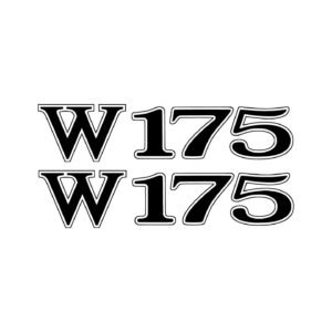 Kawasaki W175 Retro Build Stickers (2pc) - Classic Tank Panel Decals