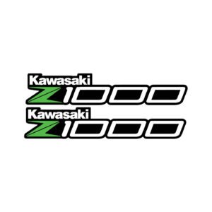 Kawasaki Z1000 Green Style 2 Decals (2pc) - Fairing & Side Panel Stickers