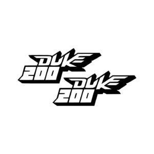 KTM Duke 200 Style 2 Decals (2pc) - Tank Shroud & Bodywork Stickers