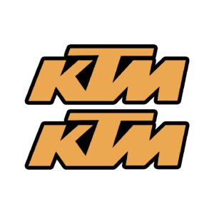 KTM Style 4 Logo Decals (2pc) - Fairing & Accessory Motorsport Emblems