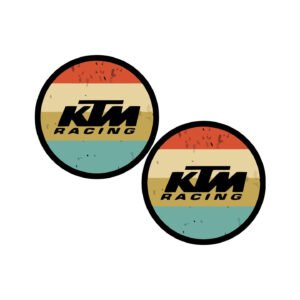 KTM Racing Round Decals (2pc) - Bodywork & Panel Motorsport Emblems