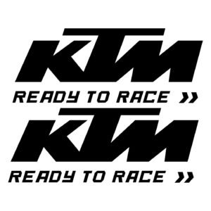 KTM Ready To Race Slogan Decals (2pc) - Fairing & Helmet Graphics