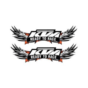 KTM Ready To Race Slogan Stickers – Duke EXC SX Enduro Decals (2-Pack)