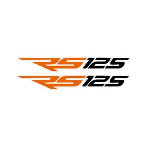 KTM RS 125 Orange Decals (2pc) - Sportbike Fairing & Tail Vinyl