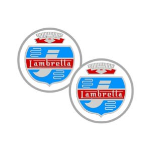 Lambretta Innocenti Round Emblem Pair (2-Piece) Stickers Decals for Scooter Bodywork