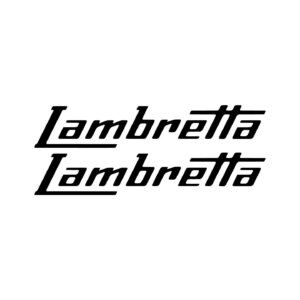 Lambretta Lettering Style 2 Decals (2pc) - Classic Scooter Bodywork