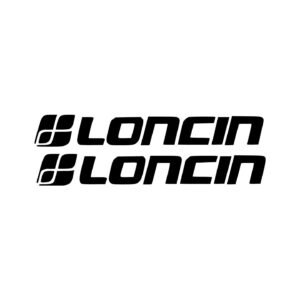 Loncin Motorcycle Decals (2pc) - Engine Cover & Fairing Logo Vinyl