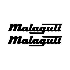 Malaguti Lettering Decals (2pc) - Scooter Side Panel Logo Vinyl Set