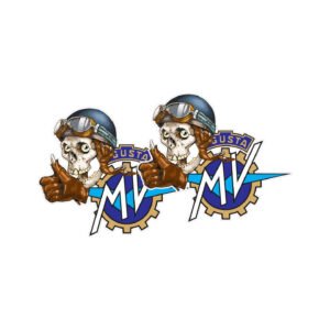 MV Agusta Skull Biker Graphic Pair (2-Piece) Stickers Decals for Aggressive Bodywork
