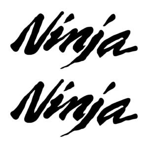 Ninja Logo Stickers (2-Pack) - Performance Motorcycle Brand Vinyl Decals