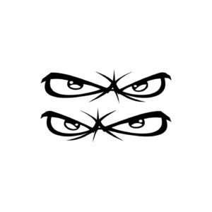 No Fear Eyes Stickers – Aggressive Eye Graphic Motocross Decals (2-Pack)