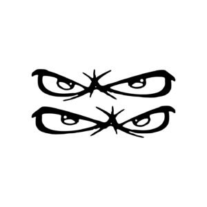No Fear Eyes Stickers – Iconic Aggressive Eyes Graphic Decals (2-Pack)