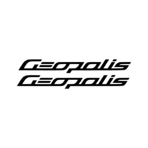 Peugeot Geopolis Decals (2pc) - Body Panel & Front Fairing Logo Vinyl