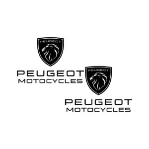 Peugeot Lettering Style 2 Decals (2pc) - Fairing & Side Panel Vinyl
