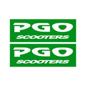 PGO Scooter Logo Pair (2-Piece) Stickers Decals for Body Panels & Helmets