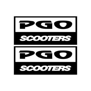 PGO Scooters Stickers (2-Pack) - Moped & Scooter Brand Vinyl Decals