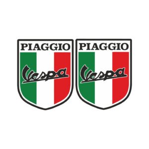 Piaggio PX Italia Logo Style 2 Pair (2-Piece) Stickers Decals for Restoration Panels