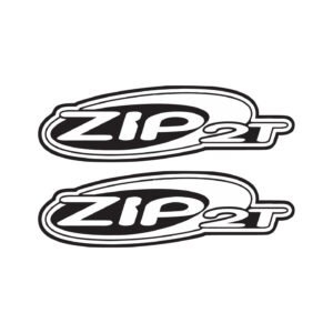 Piaggio Zip 2T Logo Style 2 Pair (2-Piece) Stickers Decals for Scooter Fairings