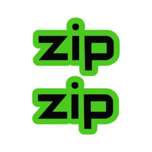 Piaggio Zip Logo Style 4 Pair (2-Piece) Stickers Decals for Scooter Bodywork