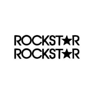 Rockstar Energy Stickers – Motorsport Sponsorship Logo Decals (2-Pack)