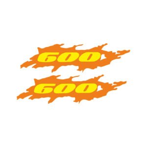Suzuki DR600 Enduro Decals (2pc) - Classic Dual Sport Tank Panel Vinyl