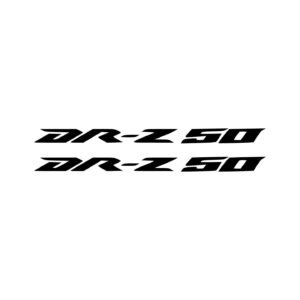 Suzuki DR-Z50 Decals (2pc) - Mini Dirt Bike Plastic Logo Vinyl Set