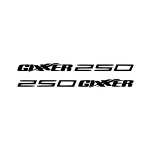 Suzuki Gixxer 250 Decals (2pc) - Street Sport Naked Fairing Logo Vinyl