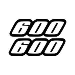 Suzuki GSX600 Racing Decals (2pc) - Track Fairing Number Graphics