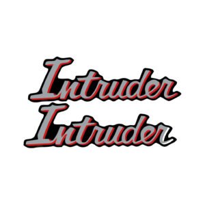 Suzuki Intruder Cruiser Decals (2pc) - Classic Tank & Fender Logo Vinyl