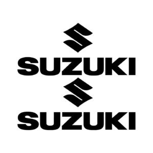 Suzuki Logo Style 2 Stickers – GSX-R GSXR SV650 Motorcycle Decals (2-Pack)
