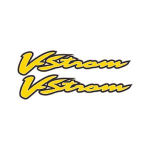 Suzuki V-Strom Yellow Graphic Decals (2pc) - High-Visibility Touring Vinyl