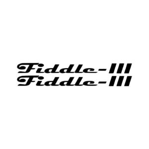SYM Fiddle 3 Decals (2pc) - Retro Scooter Body Panel Logo Vinyl