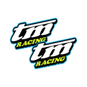 TM Racing Logo Style 2 Pair (2-Piece) Stickers Decals for Competition Bodywork