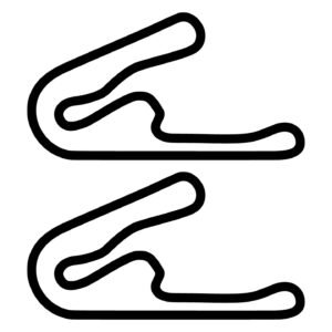 Tsukuba Motorcycle Circuit Sticker - Moto Track Layout Style Decal