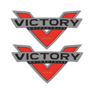 Victory Motorcycle Logo Pair (2-Piece) Stickers Decals for Cruiser Fairings & Tanks