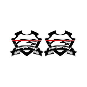 Yamaha FZ16 Badge Logo Pair (2-Piece) Stickers Decals for Fairings Tank Helmet or Bodywork