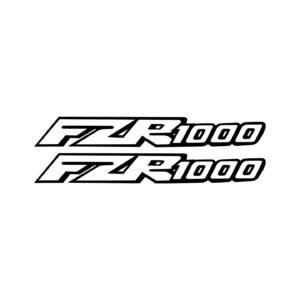 Yamaha FZR 1000 Outline Style Pair (2-Piece) Stickers Decals for Fairings Tank or Classic Bodywork
