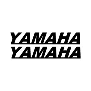 Yamaha Logo Lettering Style 2 Graphic Pair (2-Piece) Stickers Decals for Fairings Tank Helmet or Body Panels