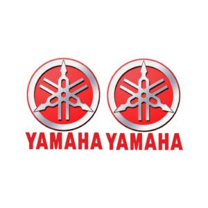 Yamaha Logo Style 2 Motorcycle Pair (2-Piece) Stickers Decals for Fairings Tank Helmet or Bodywork
