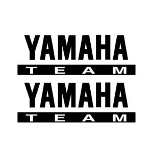 Yamaha Team Logo Motorcycle Pair (2-Piece) Stickers Decals for Fairings Helmet or Racing Bodywork