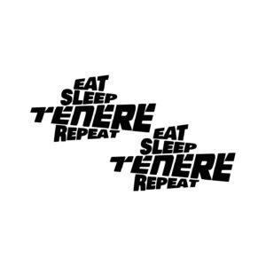 Yamaha Super Tenere Eat Sleep Repeat Slogan Pair (2-Piece) Stickers Decals for Fairings Panniers or Bodywork
