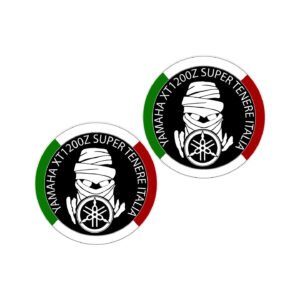 Yamaha Super Tenere Italia Logo Pair (2-Piece) Stickers Decals for Fairings Tank Helmet or Bodywork