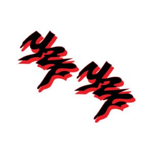 Yamaha Black Red Offroad MX Graphic Pair (2-Piece) Stickers Decals for Shrouds Swingarm or Motocross Plastics